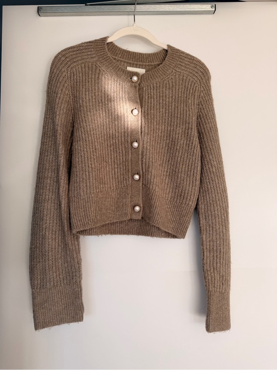 Abercrombie & Fitch Sweaters - A&F Button-Front Sweater Cardigan - Taupe